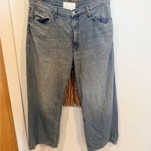MOTHER Wide-Leg Jeans in Faded Blue Size 34